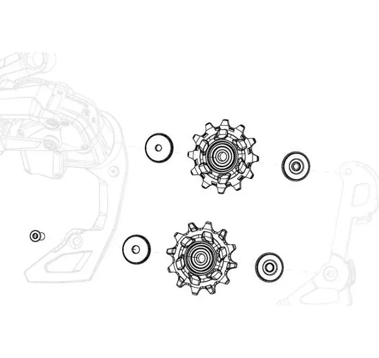 Juego Roldanas Sram Rival eTap AXS 12 velocidades